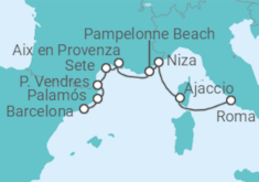 Itinerario del Crucero España, Francia - Azamara