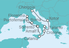 Itinerario del Crucero Viaje por Italia - Azamara