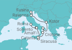 Itinerario del Crucero Desde Civitavecchia (Roma) a Fusina (Italia) - Azamara