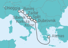 Itinerario del Crucero Montenegro, Croacia, Italia - Azamara