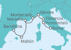 Itinerario del Crucero Italia, Mónaco, España - Azamara