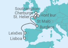 Itinerario del Crucero Francia, Italia, Reino Unido - Azamara