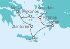 Itinerario del Crucero Grecia, Turquía - Azamara