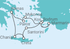 Itinerario del Crucero Grecia, Turquía - Azamara