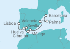 Itinerario del Crucero Desde Lisboa a Barcelona - Azamara