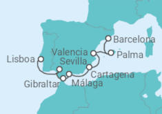 Itinerario del Crucero España y Gibraltar - Azamara