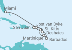 Itinerario del Crucero Guadalupe, Barbados, Martinica - Explora Journeys