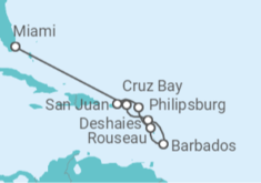 Itinerario del Crucero Guadalupe, Barbados, St. Maarten - Explora Journeys