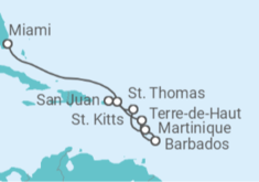 Itinerario del Crucero Islas Vírgenes, Barbados, Martinica - Explora Journeys