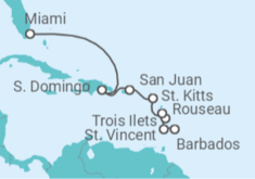 Itinerario del Crucero República Dominicana, Puerto Rico, San Vicente - Explora Journeys