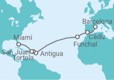 Itinerario del Crucero Desde Barcelona a Miami - Explora Journeys