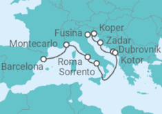 Itinerario del Crucero Eslovenia, Croacia, Montenegro, Italia, Mónaco - Azamara