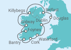 Itinerario del Crucero Irlanda - Azamara