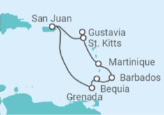 Itinerario del Crucero Antillas, Barbados, Martinica - Explora Journeys