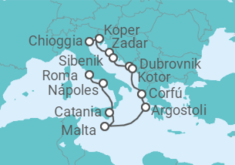 Itinerario del Crucero Desde Chioggia (Italia) a Civitavecchia (Roma) - Azamara