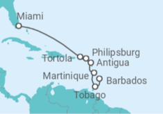 Itinerario del Crucero Martinica, Antigua, St. Maarten - Explora Journeys