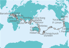 Itinerario del Crucero Vuelta al mundo - Azamara