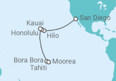 Itinerario del Crucero Hawaii y Polinesia Francesa - Azamara