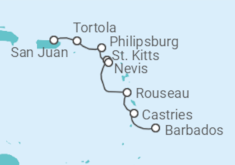 Itinerario del Crucero Santa Lucía, Saint Maarten - Azamara