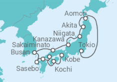 Itinerario del Crucero Desde Kobe (Japón) a Aomori (Japón) - Azamara