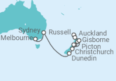 Itinerario del Crucero Australia y Nueva Zelanda - Azamara