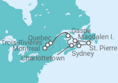 Itinerario del Crucero Canadá - Azamara