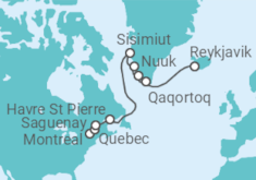 Itinerario del Crucero Canadá - Azamara