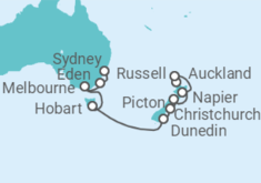 Itinerario del Crucero Desde Auckland (Nueva Zelanda) a Sydney (Australia) - Azamara