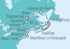 Itinerario del Crucero Desde Montreal (Canadá) a Nueva York - Azamara