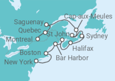 Itinerario del Crucero Desde Nueva York a Montreal (Canadá) - Azamara