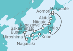 Itinerario del Crucero Japón y Corea del Sur - Azamara