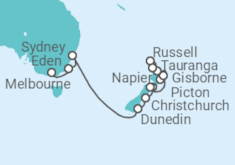 Itinerario del Crucero Desde Melbourne (Australia) a Auckland (Nueva Zelanda) - Azamara