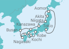 Itinerario del Crucero Desde Kobe (Japón) a Aomori (Japón) - Azamara