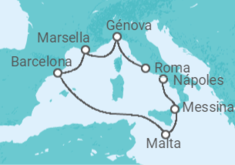 Itinerario del Crucero Italia, Malta, Francia - MSC Cruceros