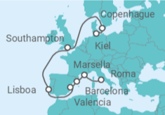 Itinerario del Crucero Dinamarca, Reino Unido, Portugal, España - MSC Cruceros