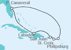 Itinerario del Crucero Caribe oriental - Royal Caribbean