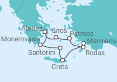 Itinerario del Crucero Grecia, Turquía - Azamara