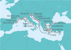 Itinerario del Crucero Grand Voyage: De Barcelona a Atenas - Azamara