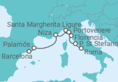 Itinerario del Crucero España, Francia, Italia - Azamara