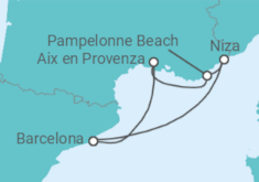 Itinerario del Crucero Francia, España - Azamara