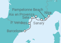 Itinerario del Crucero Francia - Azamara