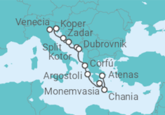 Itinerario del Crucero Croacia, Montenegro y Grecia - Azamara