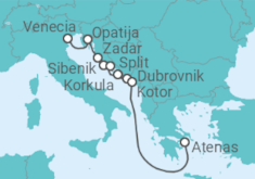 Itinerario del Crucero Croacia, Montenegro - Azamara