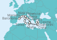 Itinerario del Crucero Desde Niza (Francia) a Barcelona - Azamara