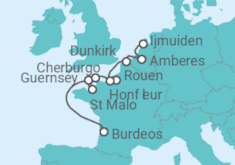 Itinerario del Crucero Desde Burdeos (Francia) a Ijmuiden (Amsterdam), Holanda - Azamara