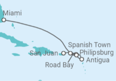 Itinerario del Crucero Antigua, St. Maarten - Explora Journeys