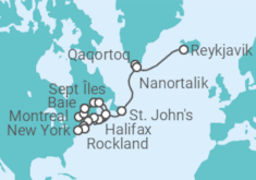 Itinerario del Crucero Desde Reykjavik (Islandia) a Nueva York - Azamara