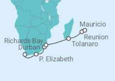 Itinerario del Crucero Sudáfrica - Azamara