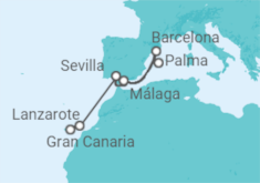 Itinerario del Crucero Islas Canarias - AIDA