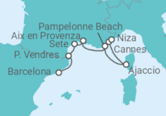 Itinerario del Crucero Francia - Azamara